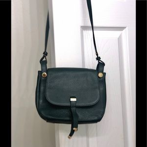 New BCBG Maxaria dark green leather cross bag.
